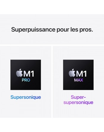 Apple MacBook Pro 16" M1 Max 32 Go RAM 1 To SSD CPU 10 cœurs GPU 32 cœurs Gris Sidéral Nouveau
