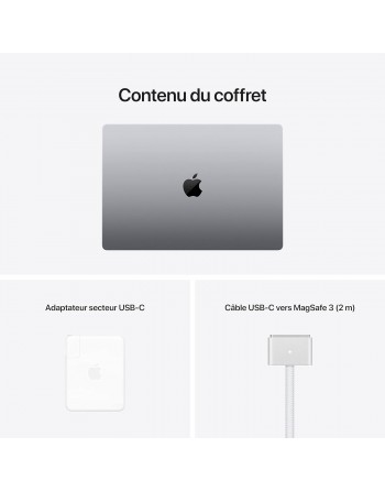 Apple MacBook Pro 14'' 1 To SSD 16 GB RAM CPU M1 Pro CPU 10 cores GPU 16 cores Space Gray New