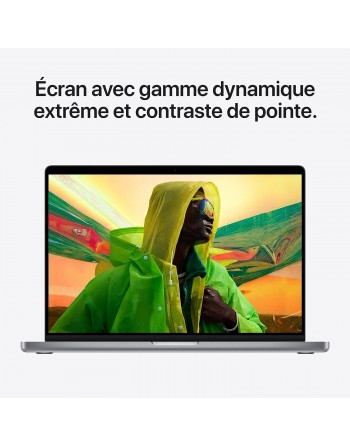 Apple MacBook Pro 16" M1 Pro 16 Go RAM 1 To SSD CPU 10 cœurs GPU 16 cœurs Gris Sidéral