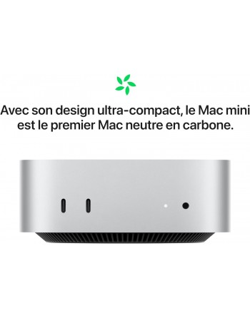 Apple Mac Mini M4 16 Go RAM 256 Go SSD CPU 10 coeurs GPU 10 cœurs Apple Mac Mini M4 16 Go RAM 256 Go SSD CPU 10 coeurs GPU 10 cœurs