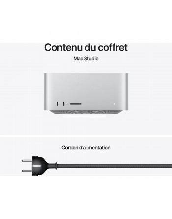 Apple Mac Studio M3 Ultra 96 Go RAM 1 To SSD CPU 28 coeurs GPU 60 cœurs Nouveau