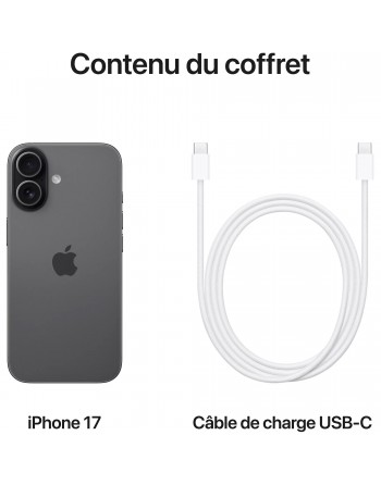 Apple iPhone 17 6,3" 5G Double SIM 256 Go Black New