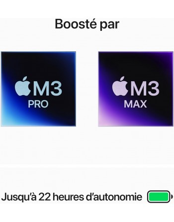 Apple MacBook Pro 16" M3 Pro 36 Go RAM 512 Go SSD CPU 12 cœurs GPU 18 cœurs Noir Sidéral Nouveau