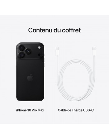 Apple iPhone 18 Pro Max 6,9" 5G Double SIM 256 Go Black New